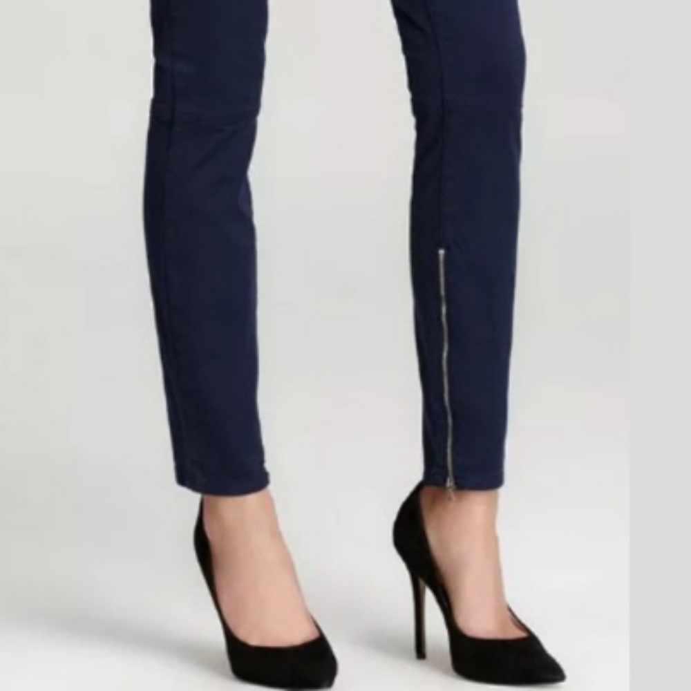 Paige MARLEY Skinny Zip moto pants, 31 - Picture 3 of 14